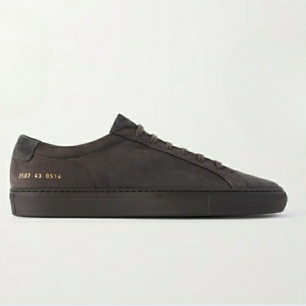 Common Projects Low Achilles Dark Navy Suede Sneakers - Made In Italy - Size 13
